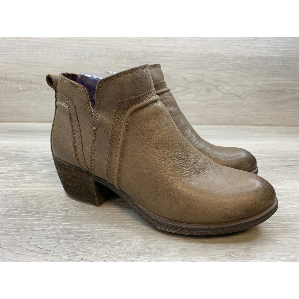 Cobb Hill Women's Brown Leather Ankle Boots 7.5 Casual Comfort Shoes